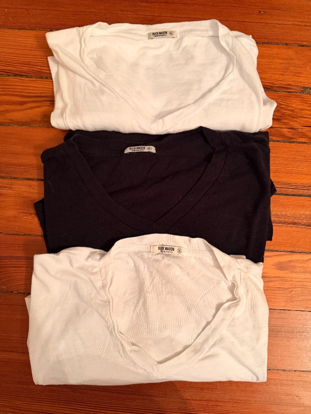 Buck Mason V-Neck T-Shirts- XL